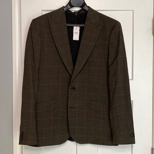 New Plaid brown men’s express suit